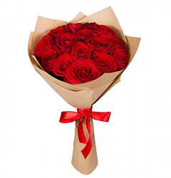 Букет "19 красных роз" 50 см